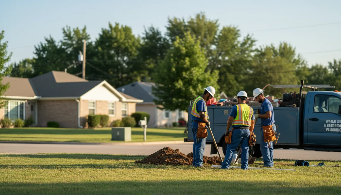Residential water line and bathroom plumbing service in Tyler Hill, PA
